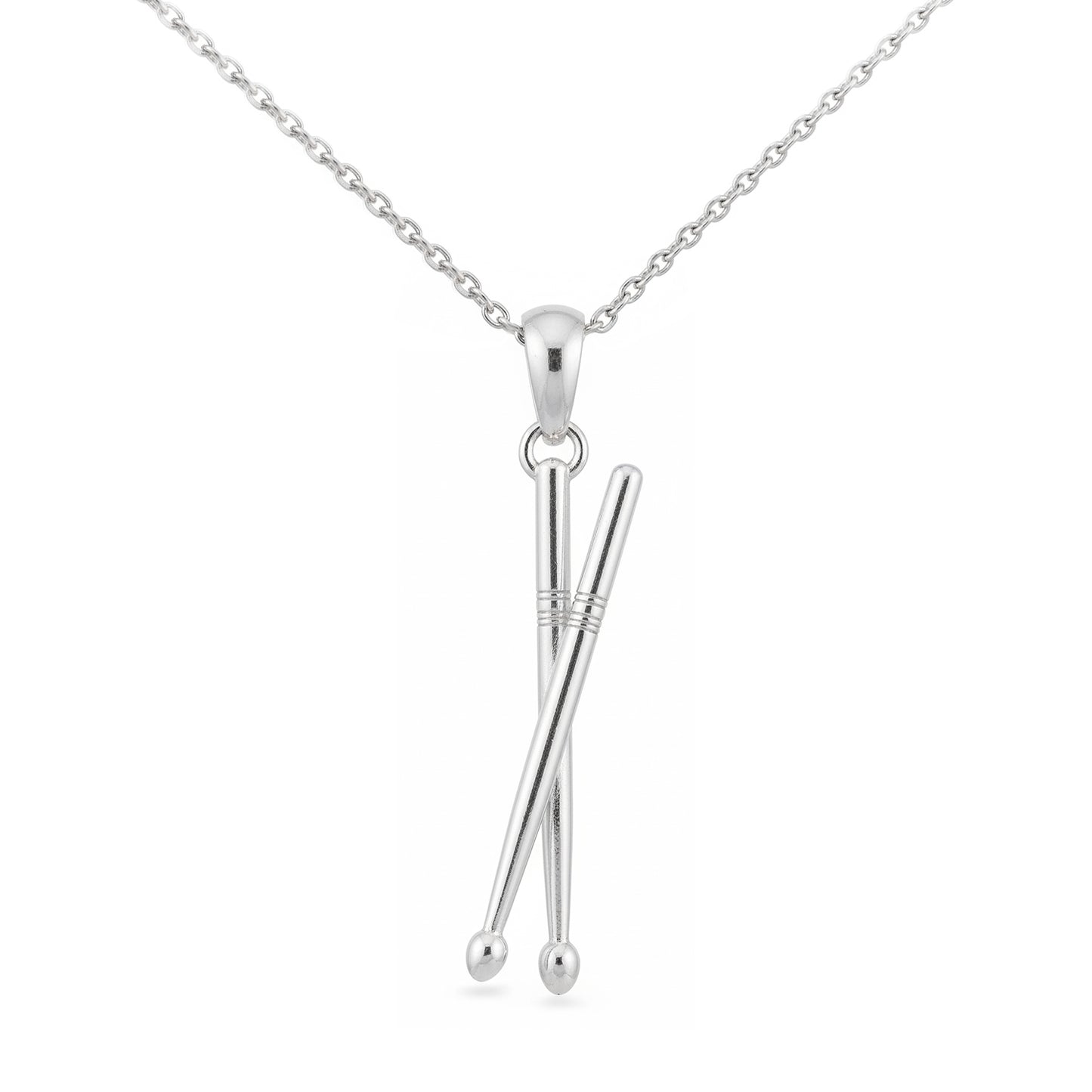 Elegant Crossed Drumsticks Pendant: Music Lovers
