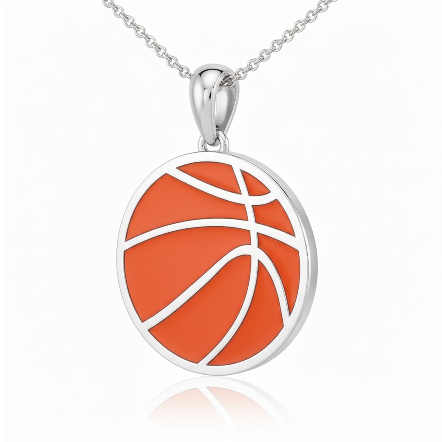 Basketball Ball Pendant with Enamel