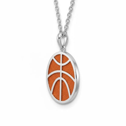 Classic Basketball Pendant With Enamel
