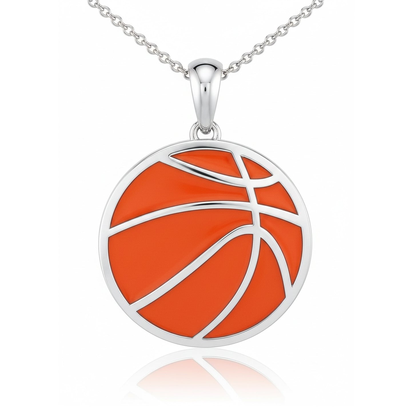 Basketball Ball Pendant with Enamel