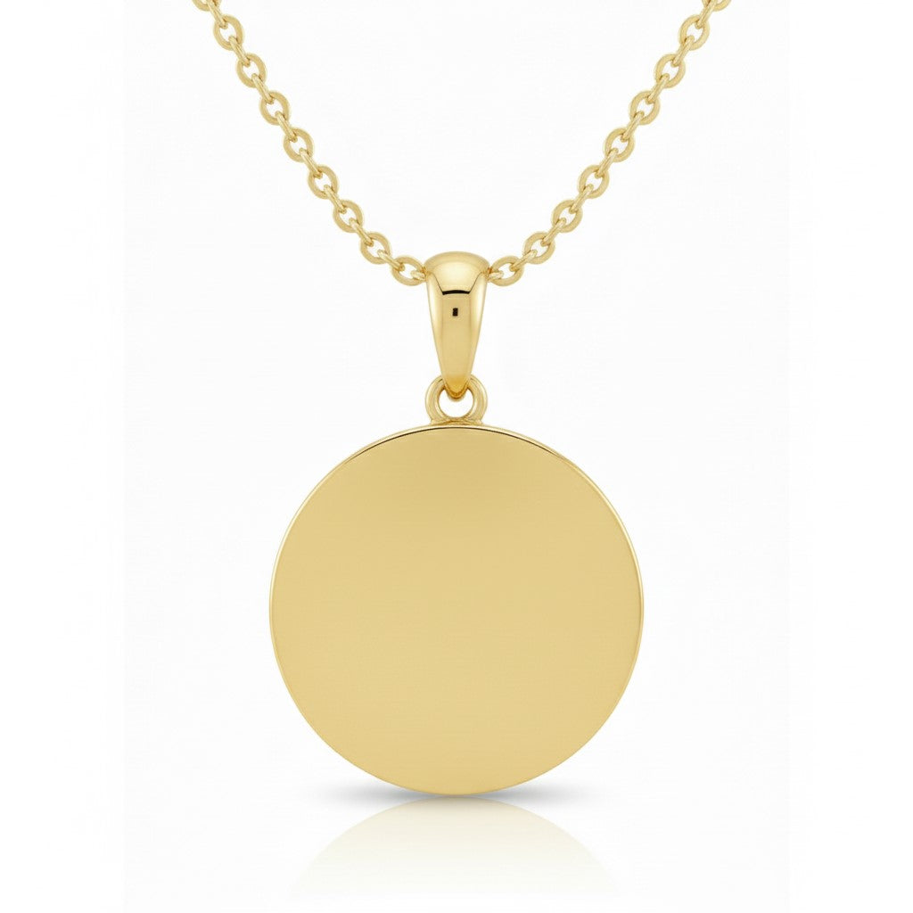 Softball Ball Pendant with Red Stitch Enamel – Gold Plated Finish