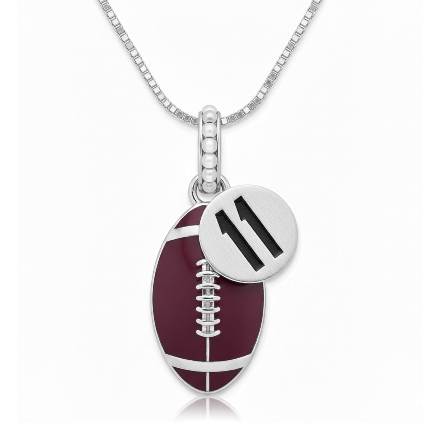 Football Pendant with False beads Accents & Enamel Finish