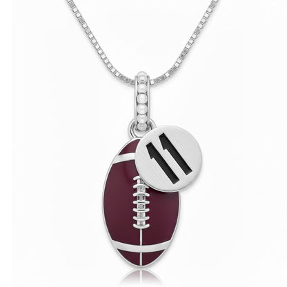 Football Pendant with False beads Accents & Enamel Finish