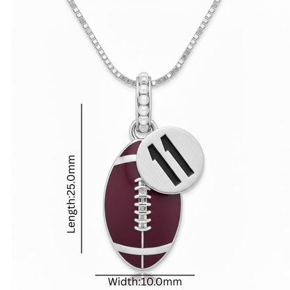 Football Pendant with False beads Accents & Enamel Finish