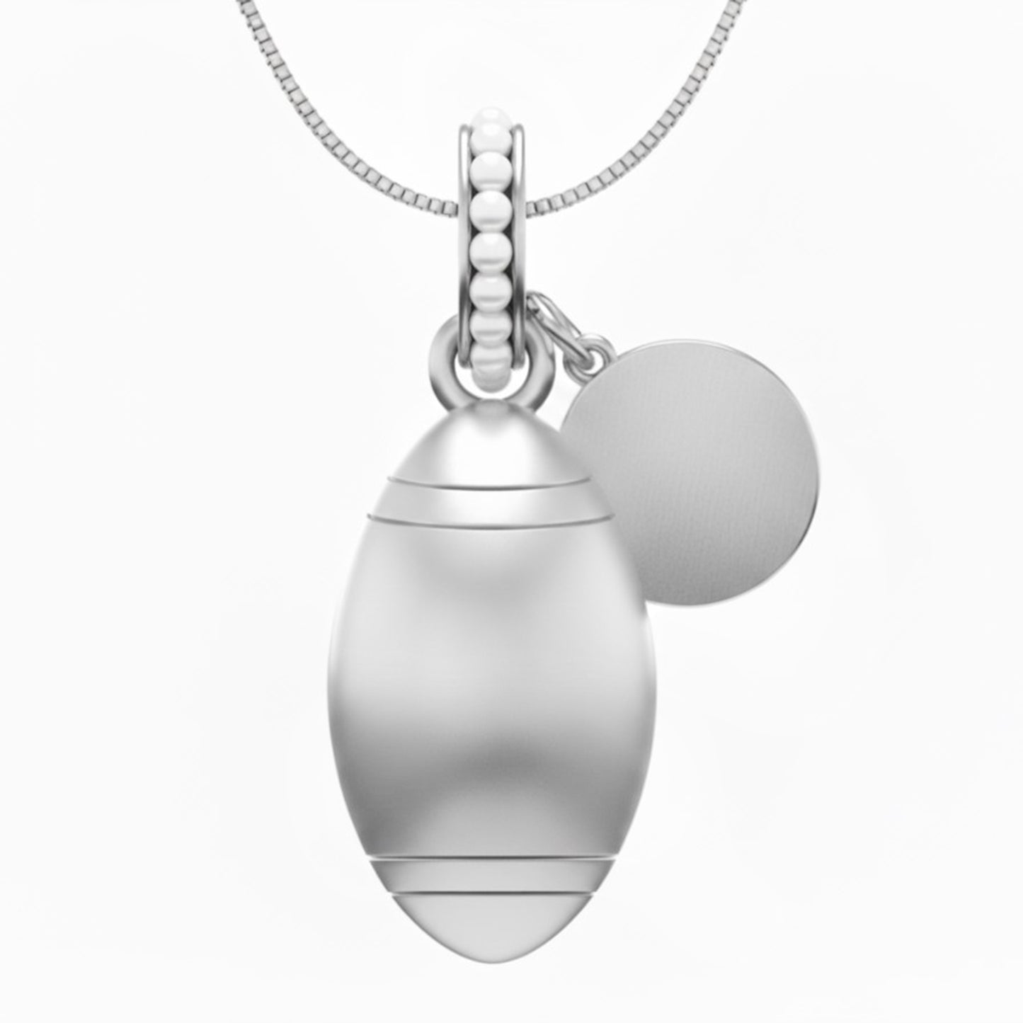 Football Pendant with False beads Accents & Enamel Finish