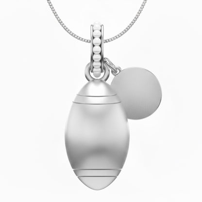 Football Pendant with False beads Accents & Enamel Finish