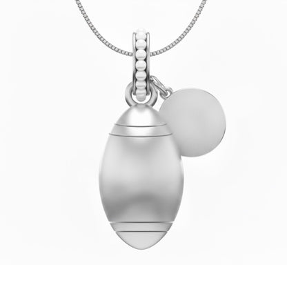 Football Pendant With False Beads Jersey Number Charm