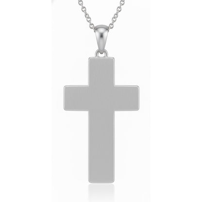 Soccer Ball Cross Pendant With Black & White Enamel