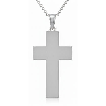 Football Cross Pendant With Enamel