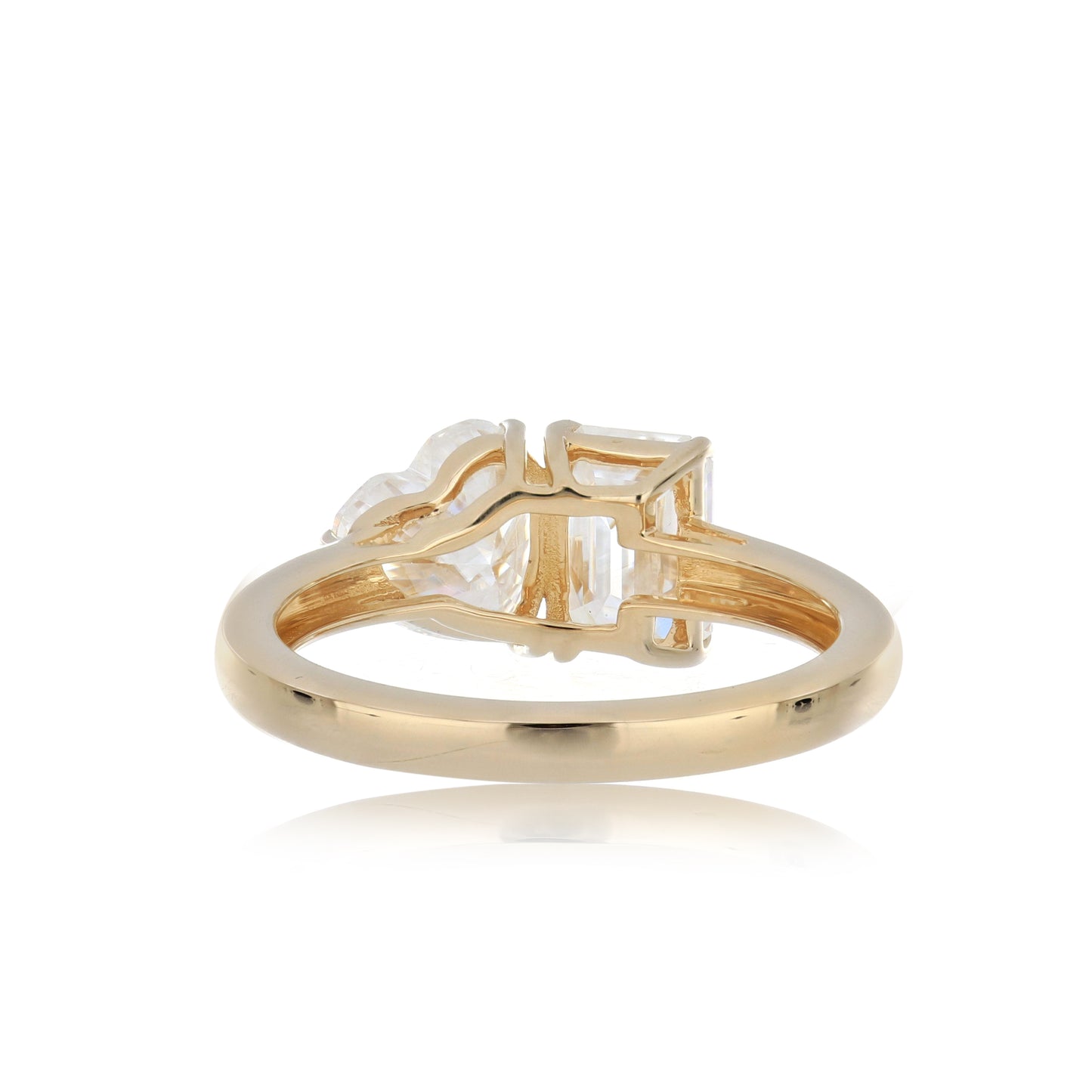 Moissanite 2.45ctw Ring in Yellow Gold-Plated Sterling Silver