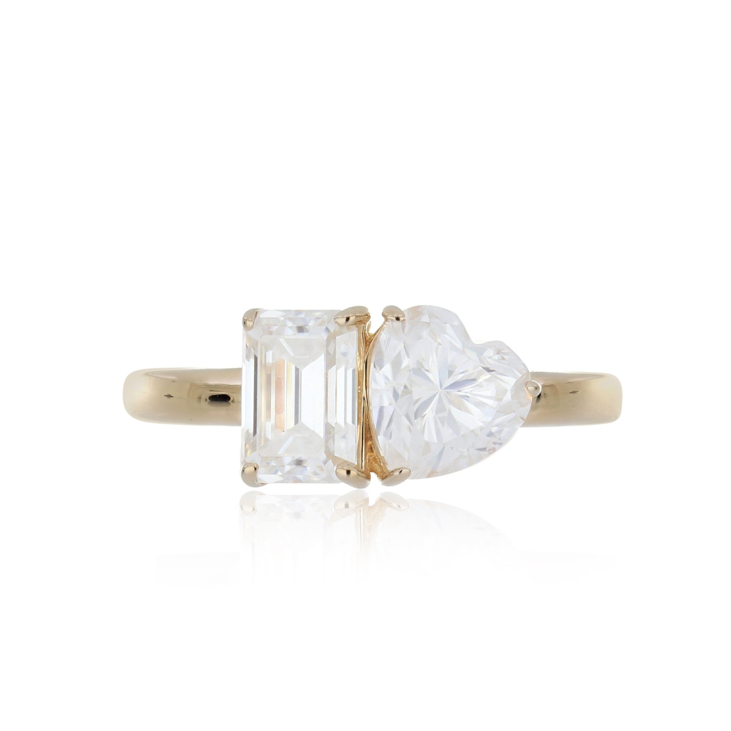 Moissanite 2.45ctw Ring in Yellow Gold-Plated Sterling Silver