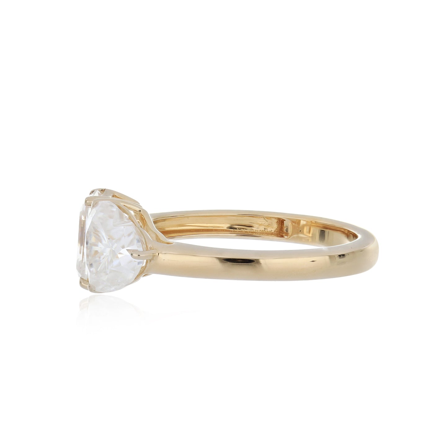 Moissanite 2.45ctw Ring in Yellow Gold-Plated Sterling Silver