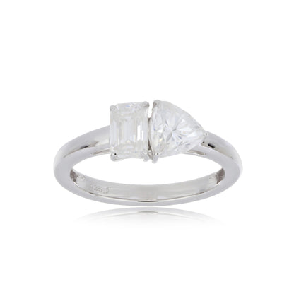 Moissanite 1.45ctw Ring in Sterling Silver