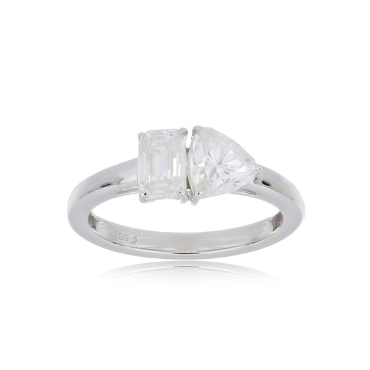 Moissanite 1.45ctw Ring in Sterling Silver