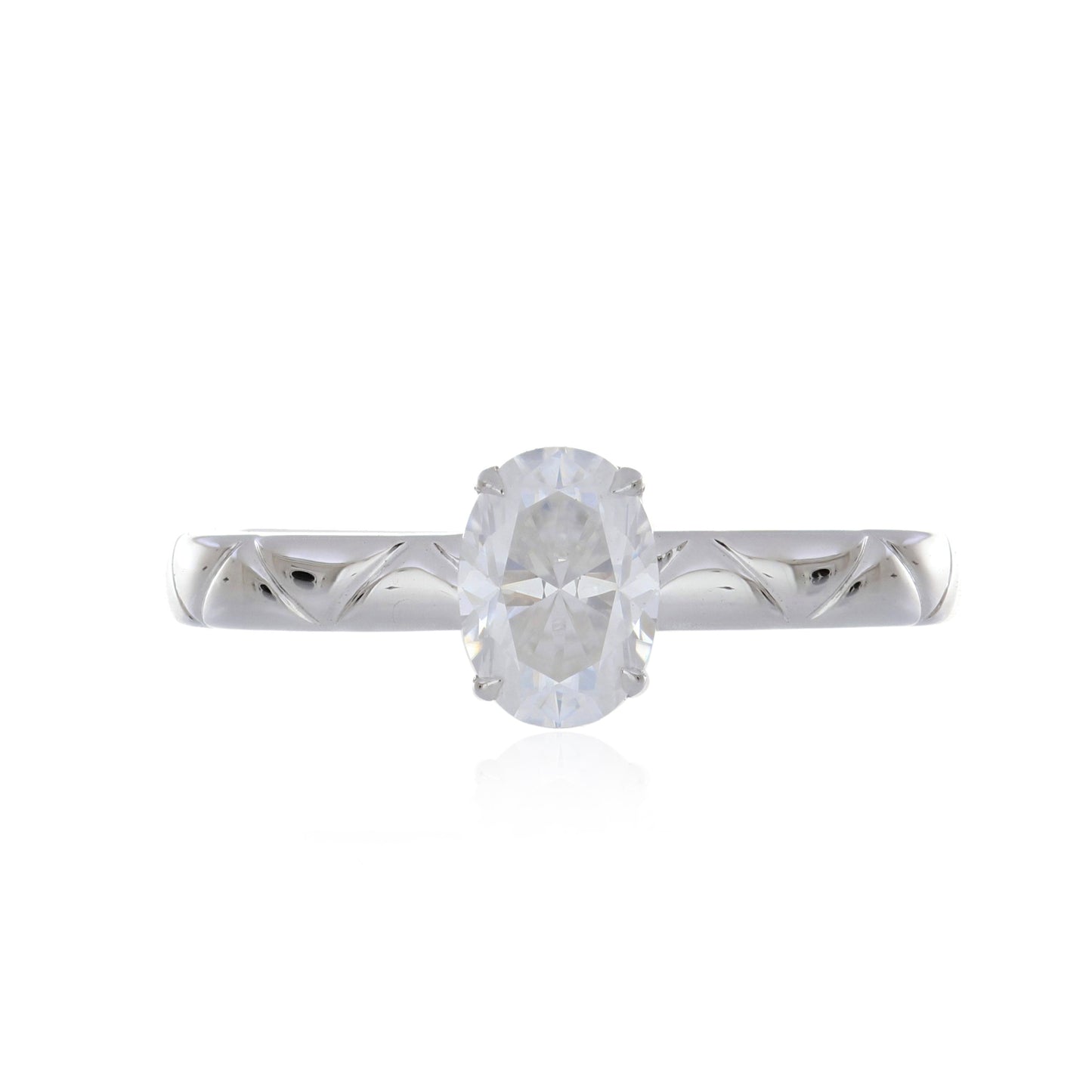 Moissanite 0.86 ctw Ring in Sterling Silver