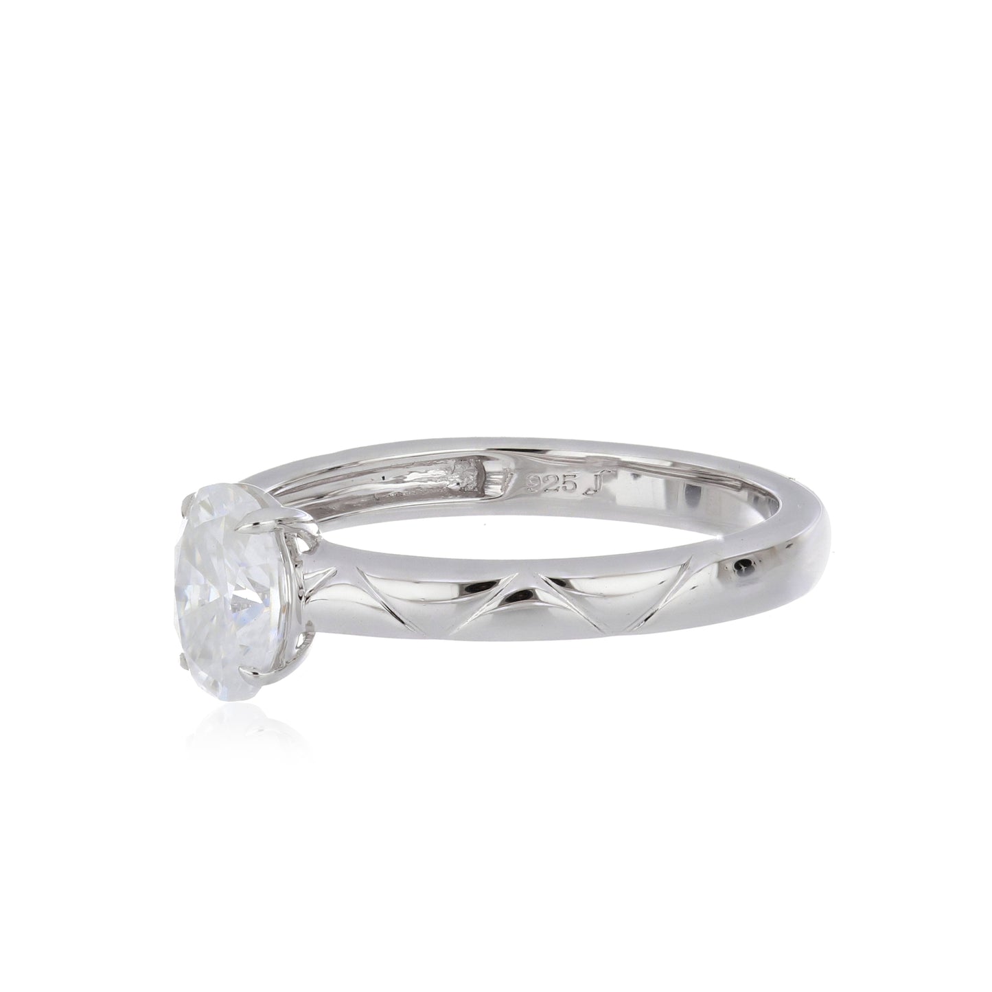 Moissanite 0.86 ctw Ring in Sterling Silver