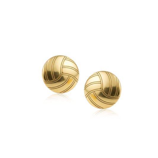 Volleyball Earrings – Volleyball Stud Design – In Sterling Silver 925